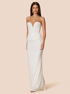 NOOKIE DANTE MAXI DRESS CRYSTAL MEDIUM